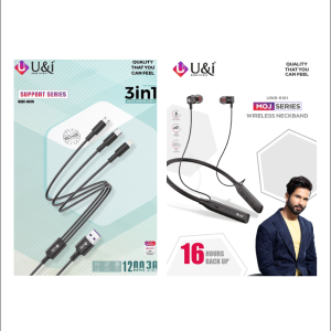 Combo 4 _ U&I Combo of 3in1 USB Cable & NeckBand