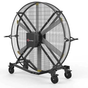 PowerMax Fitness PCF-001 Commercial Gym Standing Fan, Mobile Industrial Fan Heavy-Duty Industrial Fan, Gym Fan