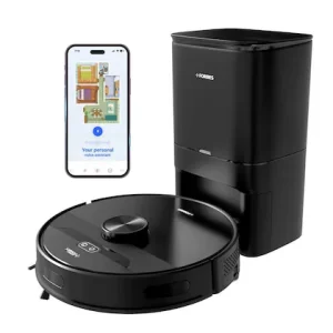 Eureka Forbes SmartClean, 5000 Pa HyperSuction Robotic Vacuum Cleaner with AutoBin, Black